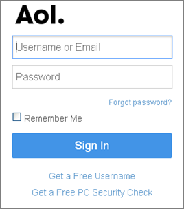 AOL Mail Sign In to User Account